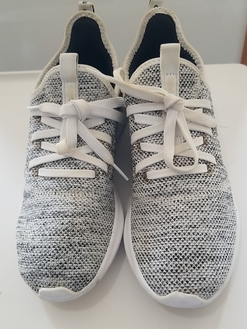 adidas Knit Sneakers in White and Black